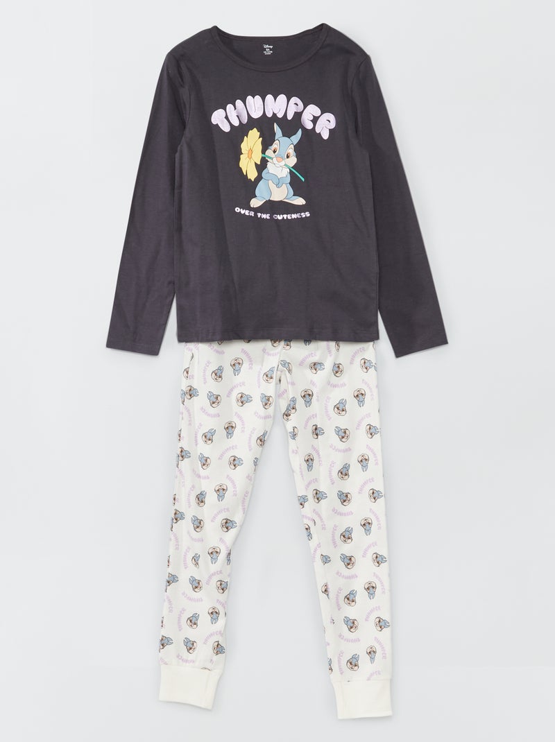 Pijama largo 'Disney' de punto - 2 piezas BLANCO - Kiabi