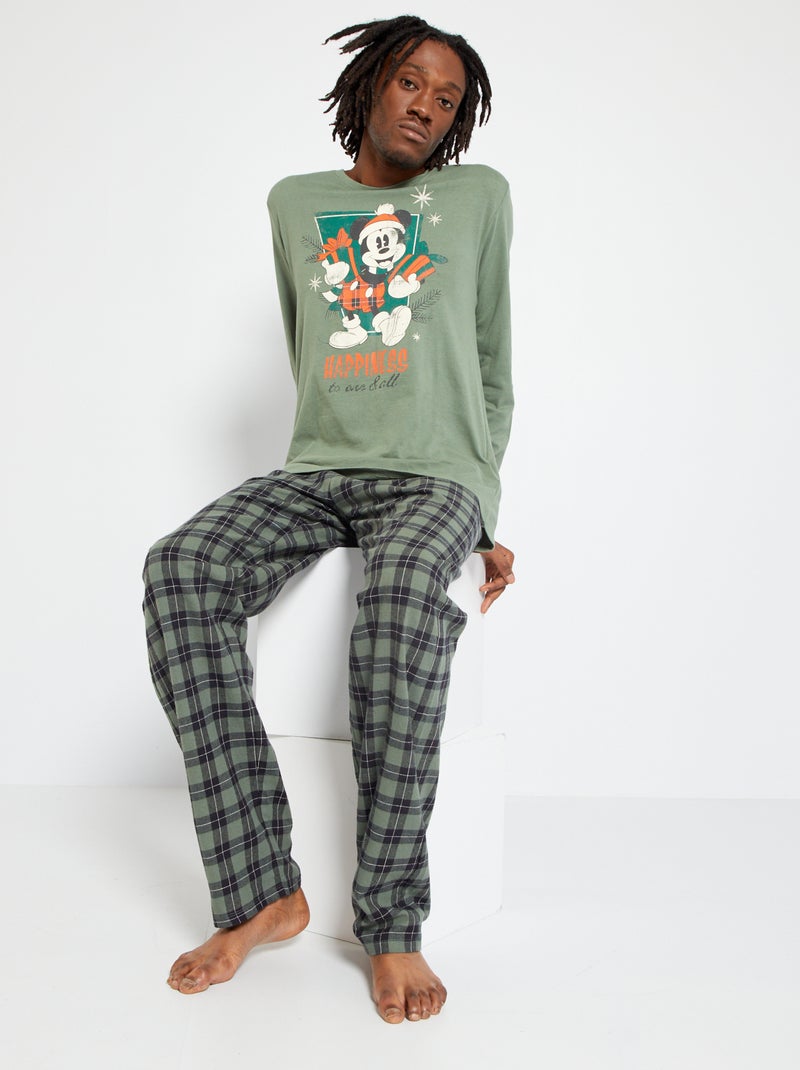 Pijama largo 'Disney' de punto - 2 piezas VERDE - Kiabi