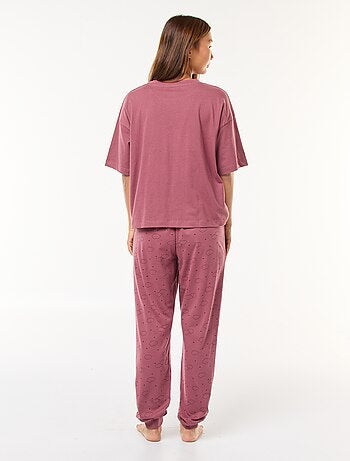 Pijama largo 'Disney' 'Stitch' camiseta + pantalón - 2 piezas
