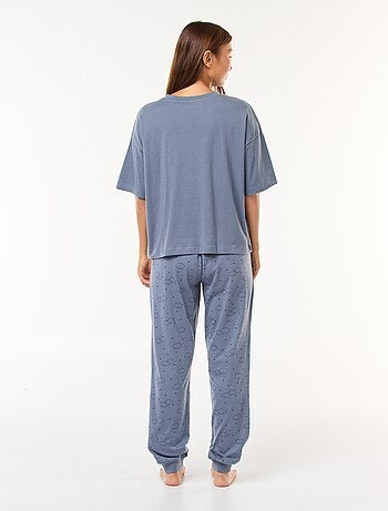 Pijama largo 'Disney' 'Stitch' camiseta + pantalón - 2 piezas