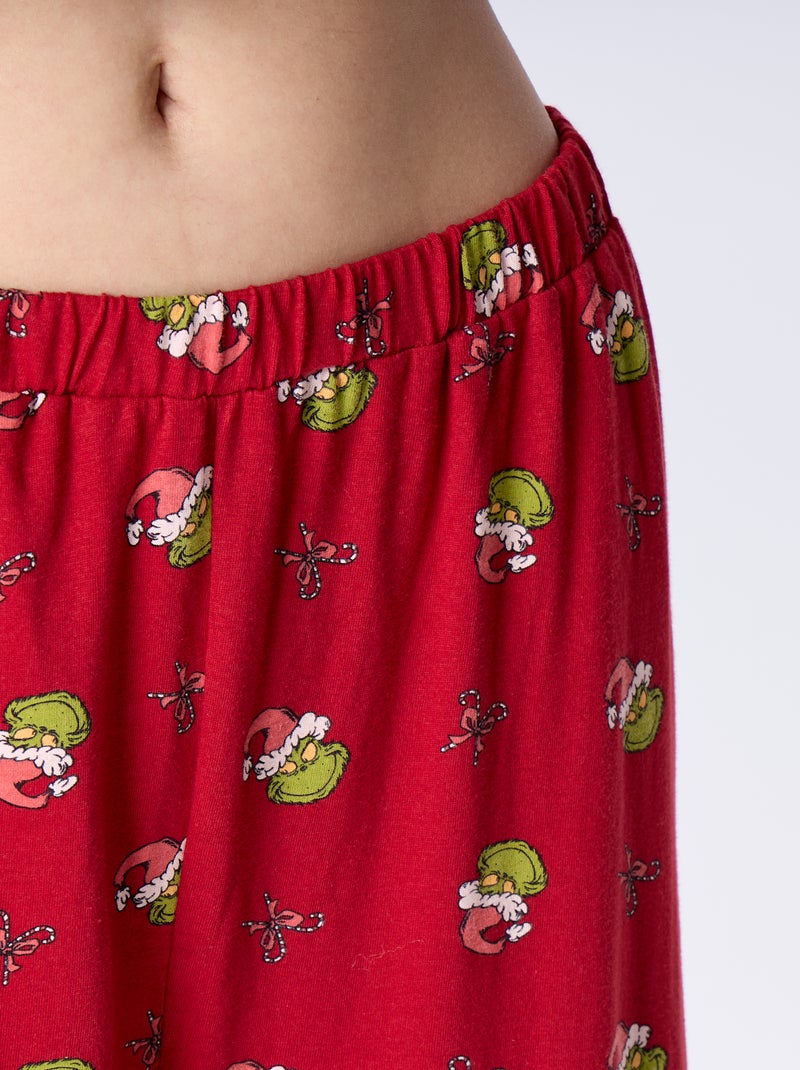 Pijama largo 'El Grinch' - 2 piezas Rojo - Kiabi