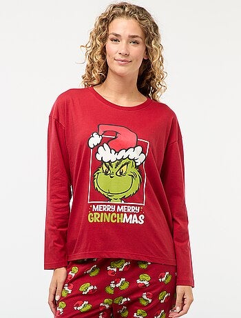 Pijama largo 'El Grinch' - 2 piezas