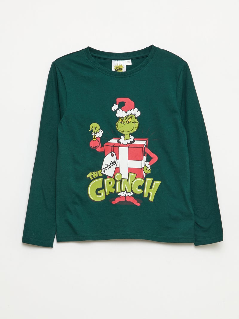 Pijama largo 'El Grinch' camiseta + pantalón - 2 piezas Verde - Kiabi