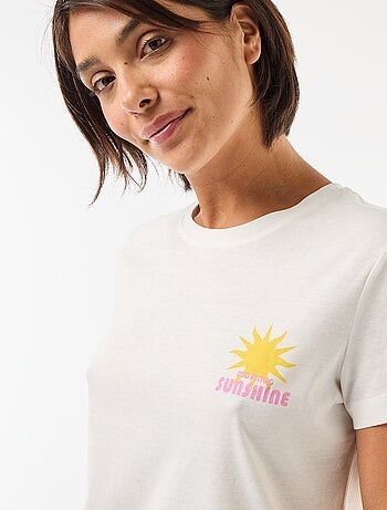 Pijama largo estampado - 2 piezas