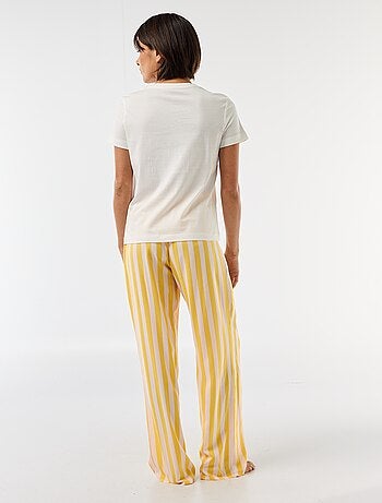 Pijama largo estampado - 2 piezas