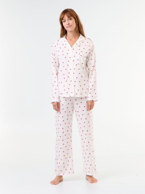 Pijama largo estampado - 2 piezas - Kiabi Pijama largo estampado - 2 piezas - Kiabi