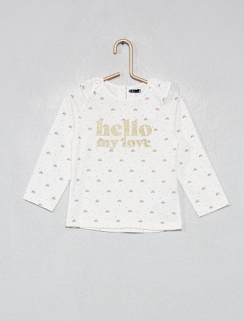 Pijama largo estampado - Kiabi