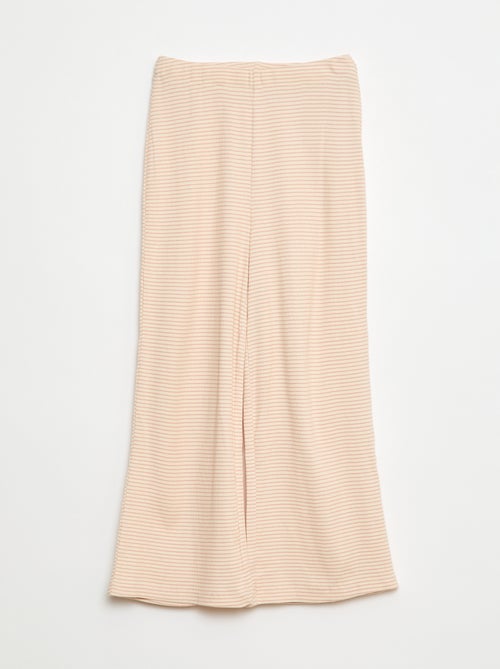 Pijama largo estampado de rayas - 2 piezas - Kiabi