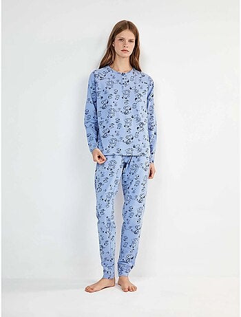 Pijama largo estampado de snoopy