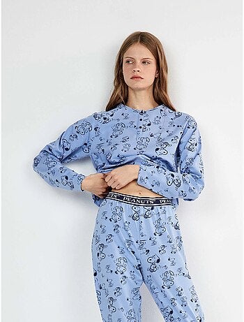 Pijama largo estampado de snoopy