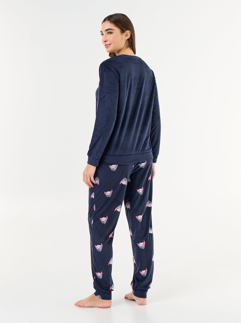 Pijama largo estampado 'Disney' - 2 piezas Azul - Kiabi