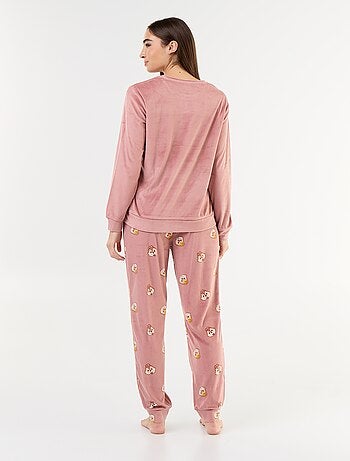 Pijama largo estampado 'Disney' - 2 piezas