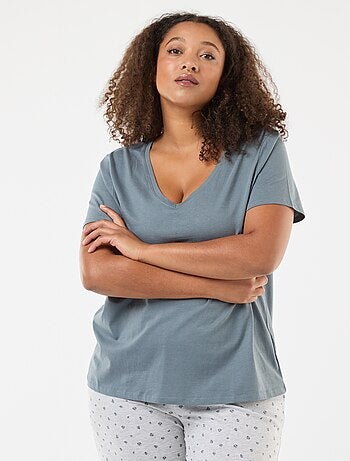 Pijama largo estampado leopardo - 2 piezas