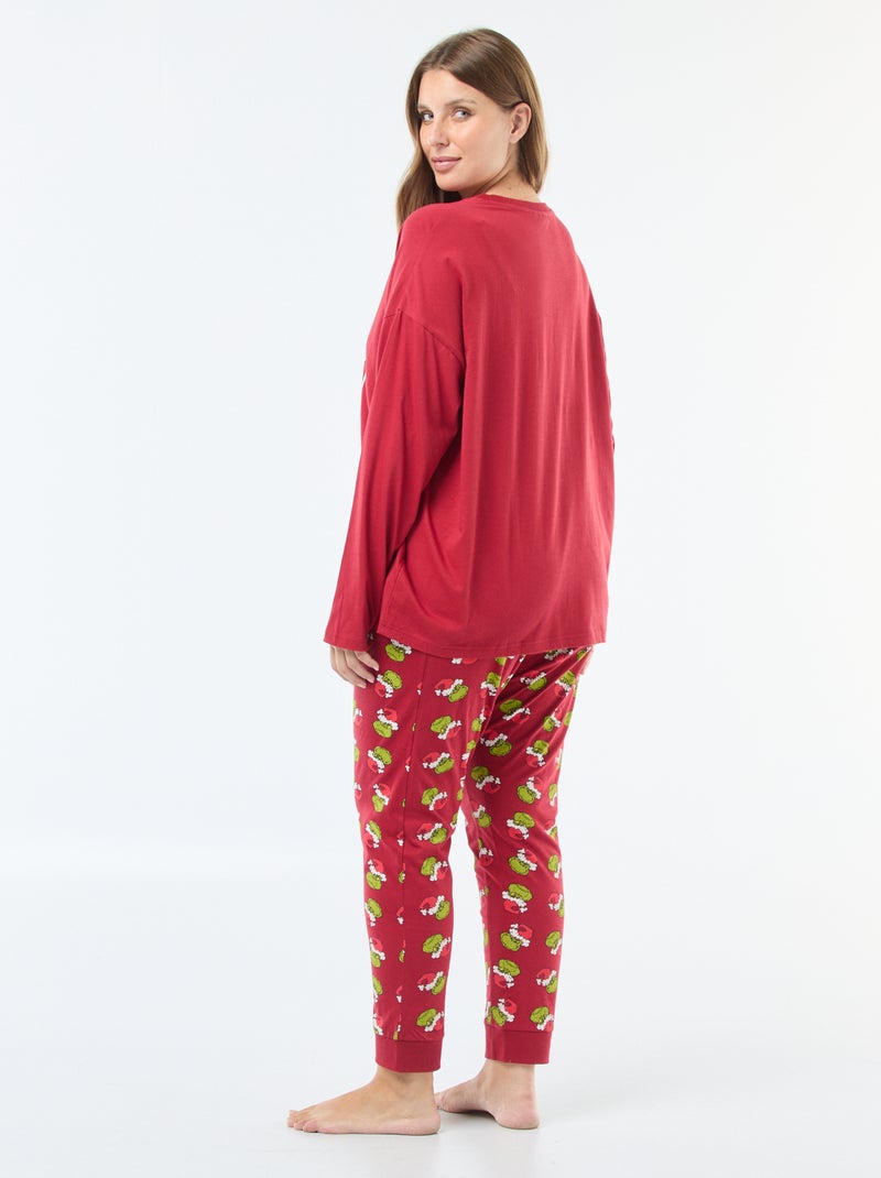 Pijama largo estampado 'Grinch' - 2 piezas Verde - Kiabi