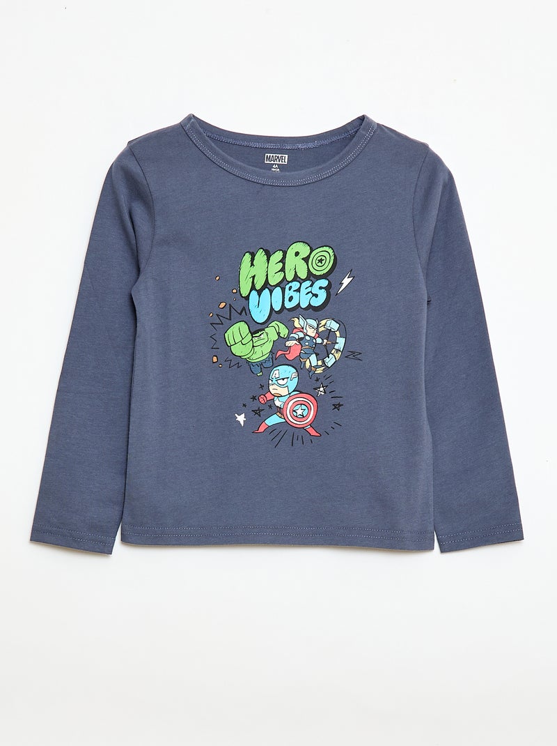 Pijama largo estampado 'Marvel' Azul - Kiabi