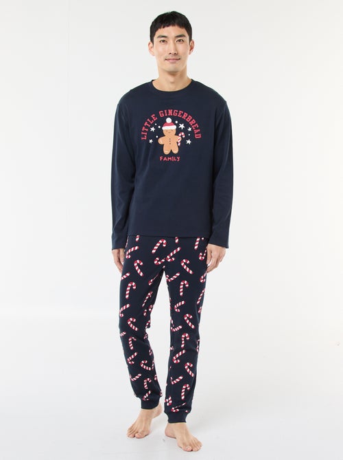 Pijama largo estampado navideño - 2 piezas - Kiabi