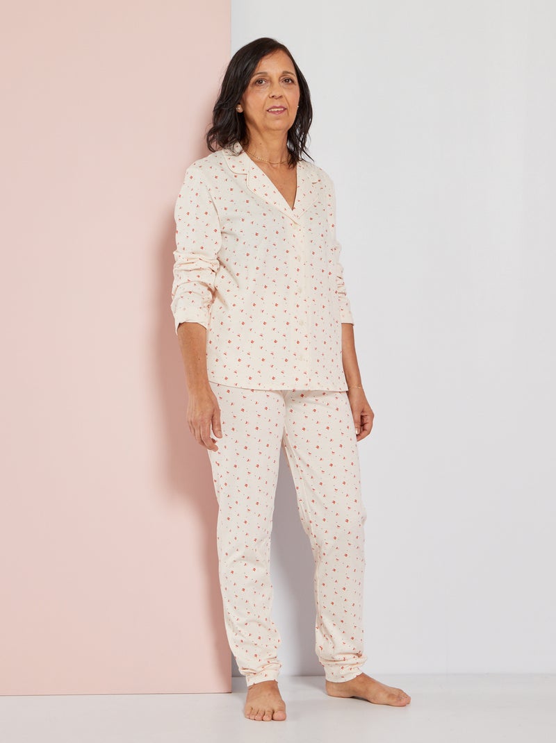 Pijama largo estampado 'Octubre Rosa' ROSA - Kiabi