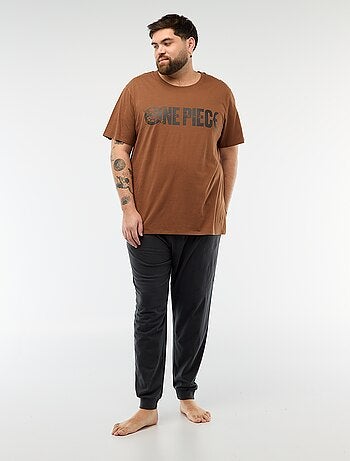 Pijama largo estampado 'One Piece' - 2 piezas