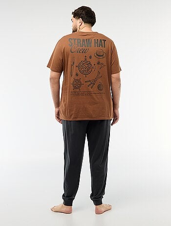 Pijama largo estampado 'One Piece' - 2 piezas