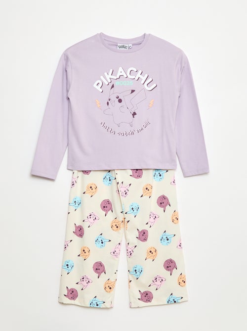 Pijama largo estampado 'Pikachu' - 2 piezas - Kiabi