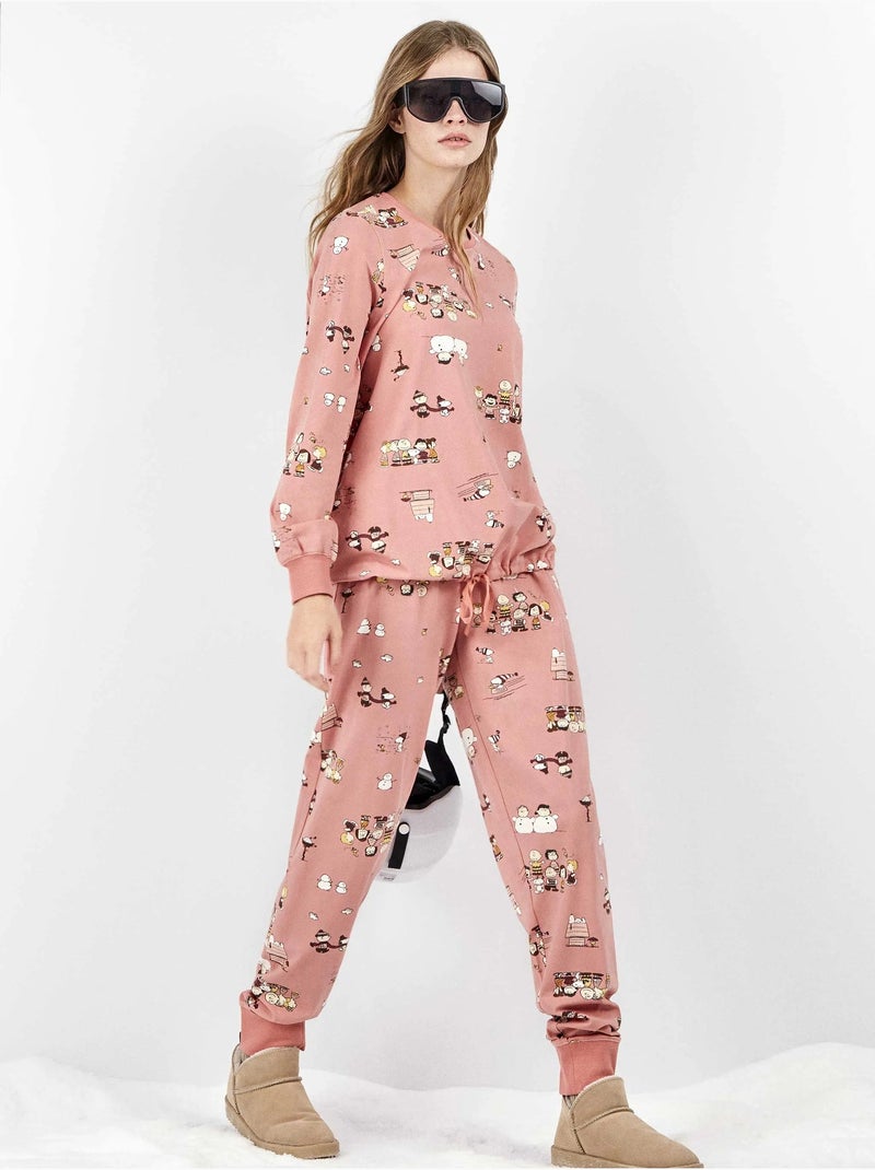 Pijama largo estampado snoopy Multicolor - Kiabi