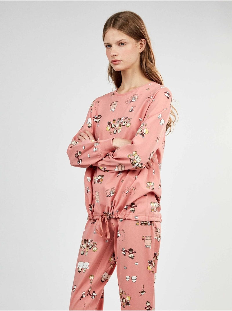 Pijama largo estampado snoopy Multicolor - Kiabi