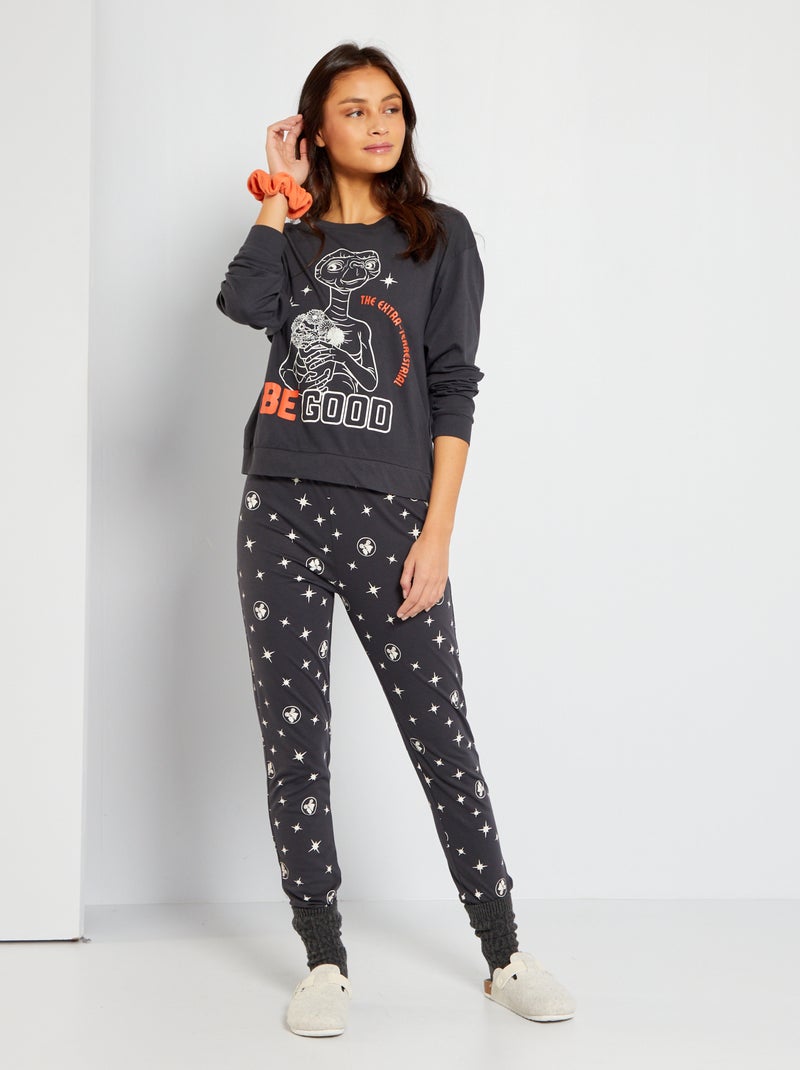 Pijama largo 'E.T.' - 2 piezas NEGRO - Kiabi