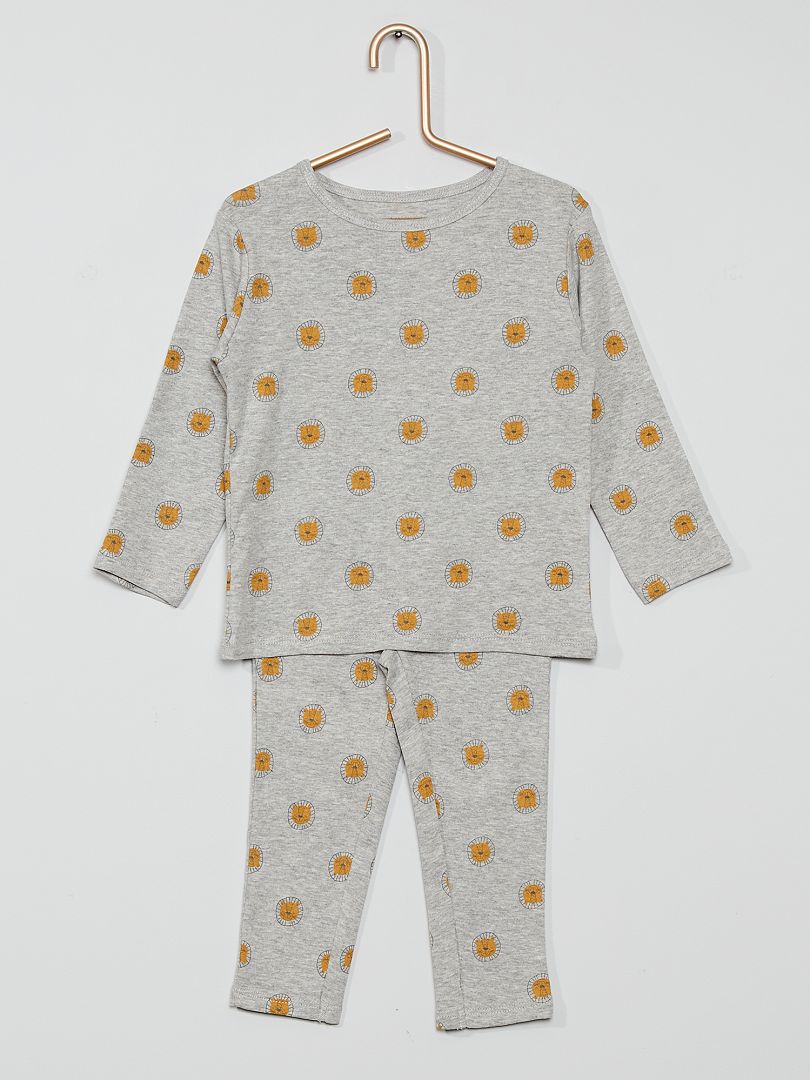 Pijama largo GRIS - Kiabi