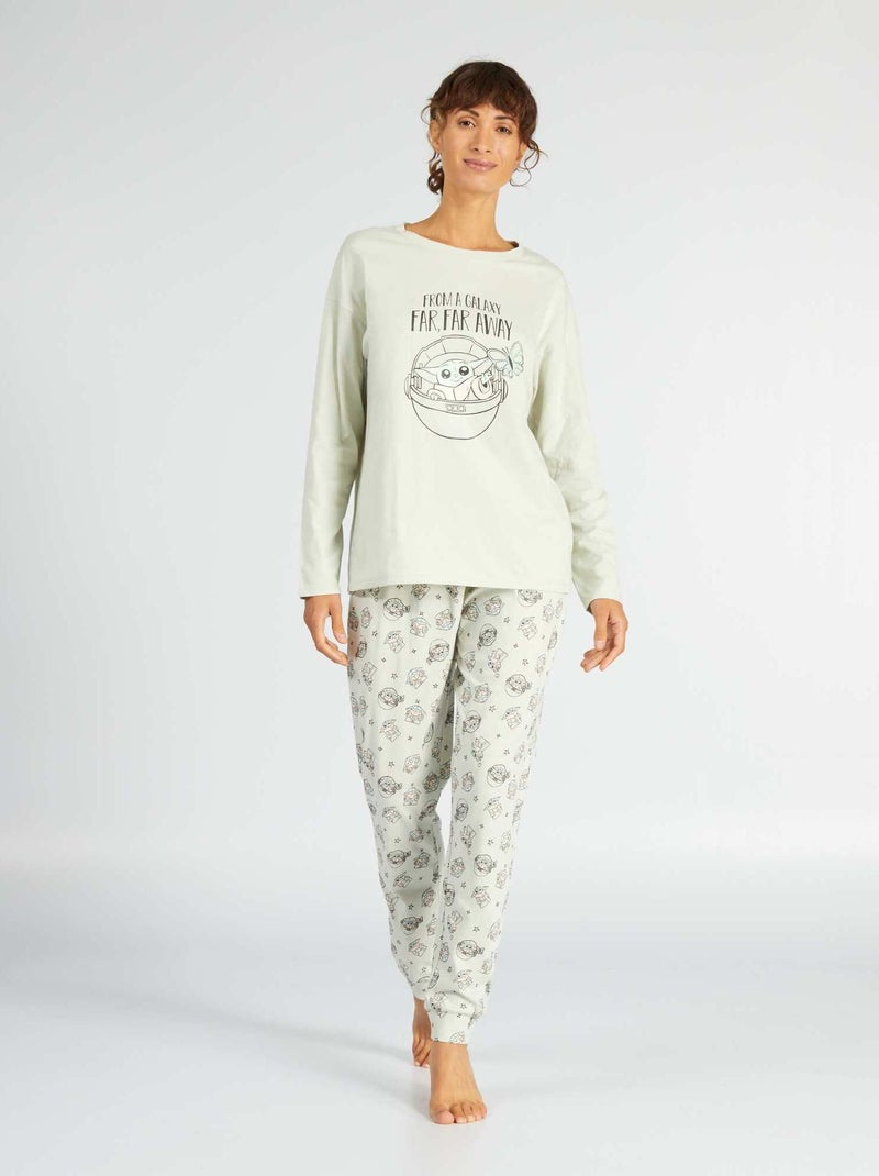 Pijama largo 'Grogu' - 2 piezas VERDE - Kiabi