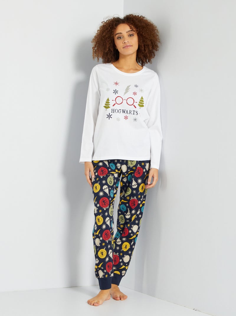 Pijama largo 'Harry Potter'  - 2 piezas BLANCO - Kiabi