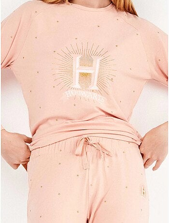 Pijama largo harry potter con microestrellas de algodón