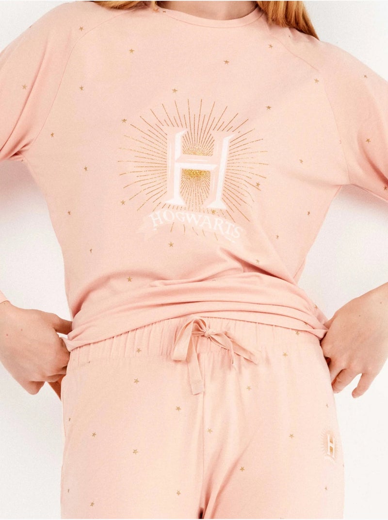 Pijama largo harry potter con microestrellas de algodón Multicolor - Kiabi