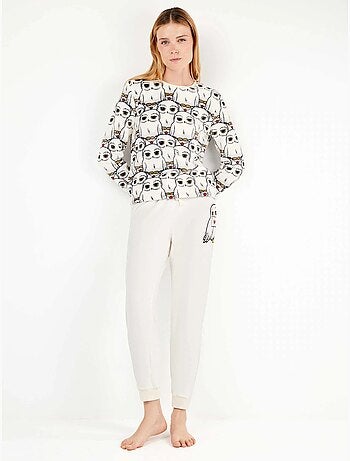 Pijama largo harry potter estampado en tejido polar elástico