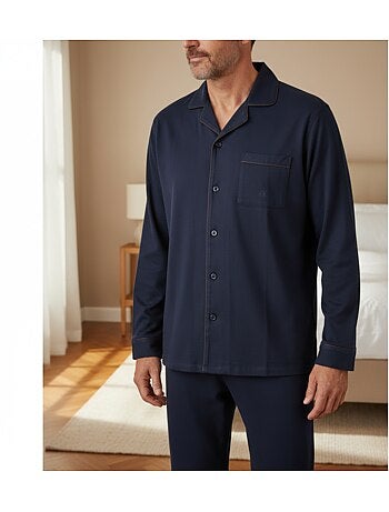 Pijama Largo Hombre Botones OLIVER GRANT PARIS Algodón