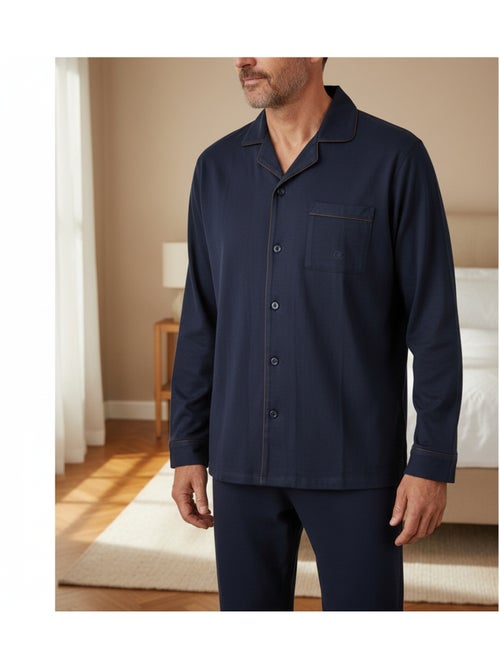 Pijama Largo Hombre Botones OLIVER GRANT PARIS Algodón - Kiabi Pijama Largo Hombre Botones OLIVER GRANT PARIS Algodón - Kiabi