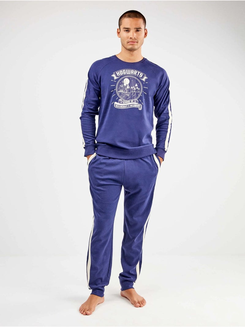 Pijama largo hombre Harry Potter en tejido punto con algodón Azul - Kiabi