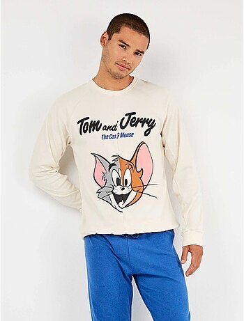 Pijama largo hombre Tom and Jerry en tejido punto con algod?n