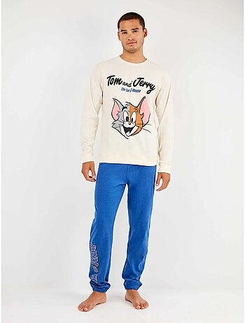 Pijama largo hombre Tom and Jerry en tejido punto con algod?n