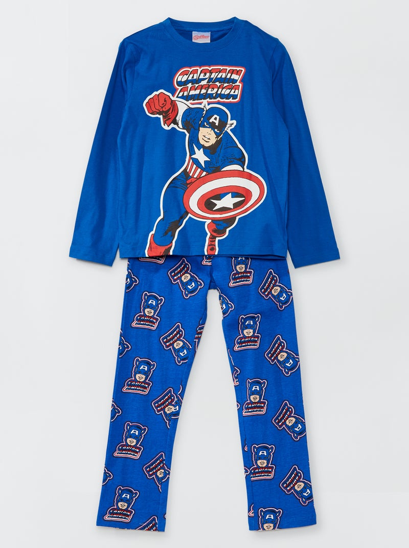 Pijama largo 'Hulk' - 2 piezas azul - Kiabi