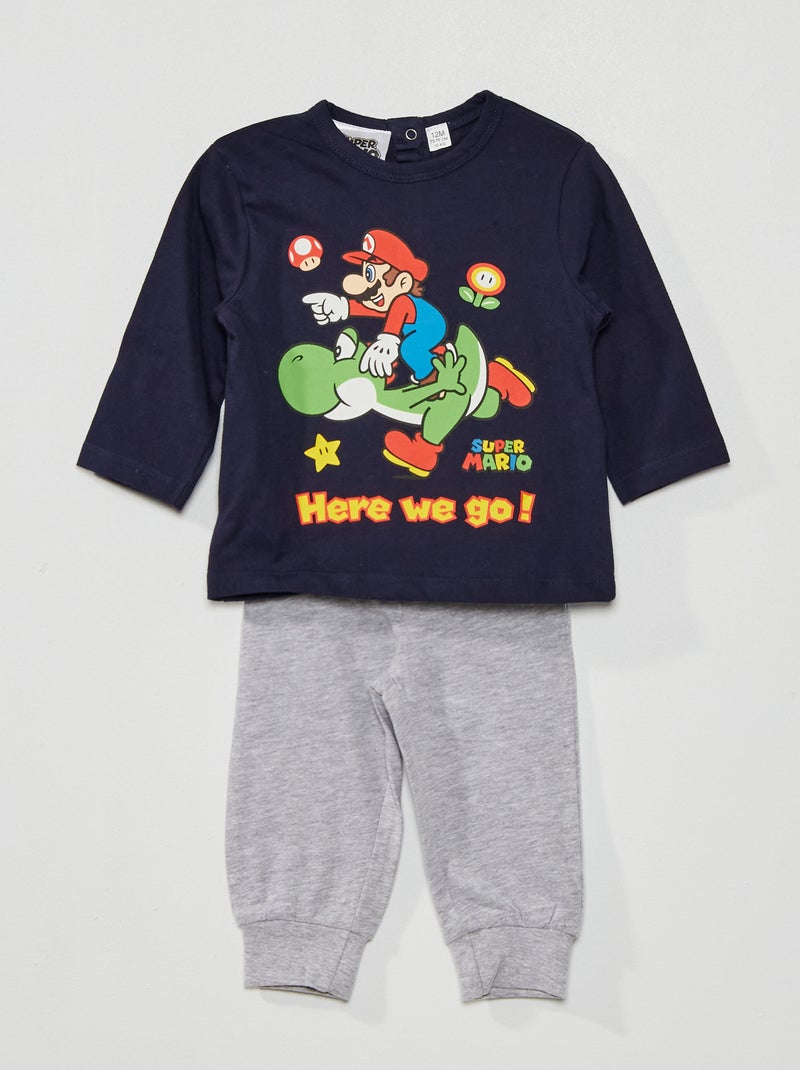 Pijama largo 'Mario Kart' - 2 piezas AZUL - Kiabi
