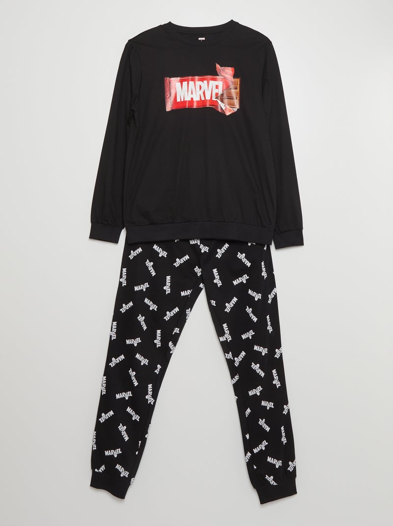 Pijama largo 'Marvel' - 2 piezas NEGRO - Kiabi