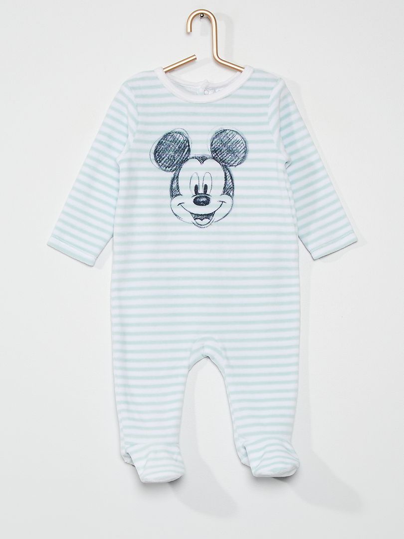 Pijama largo 'Mickey' azul/blanco - Kiabi