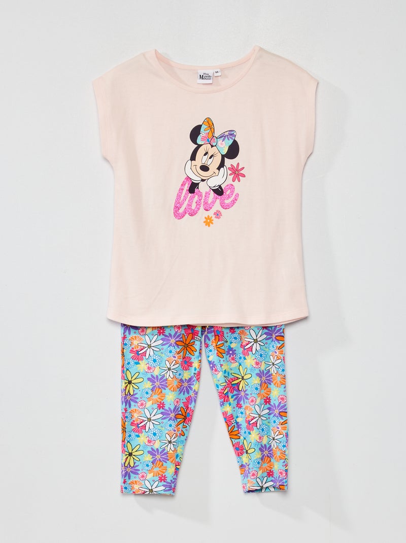 Pijama largo 'Minnie' - 2 piezas rosa - Kiabi