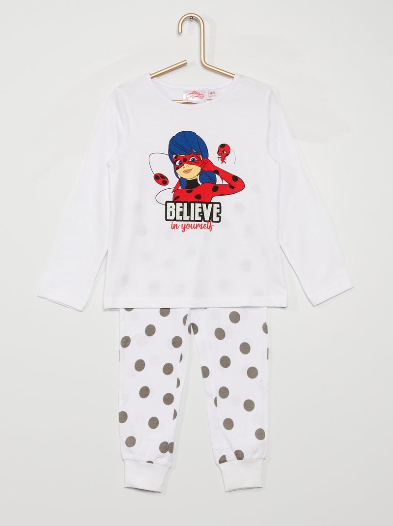 Pijama largo 'Miraculous' blanco brillante - Kiabi