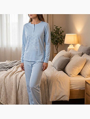 Pijama largo mujer OZABI manga larga