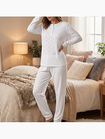 Pijama largo mujer OZABI manga larga