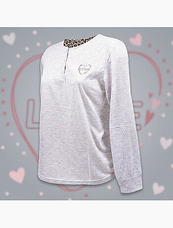 Pijama largo mujer OZABI manga larga