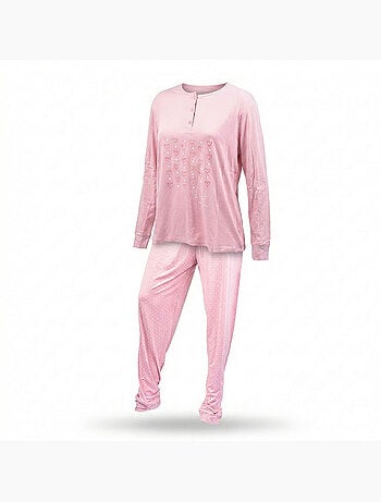 Pijama largo mujer OZABI manga larga
