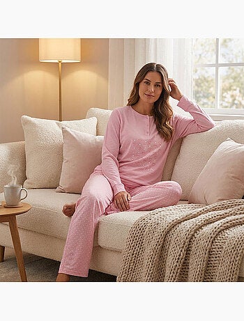 Pijama largo mujer OZABI manga larga