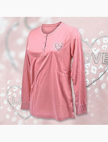 Pijama largo mujer OZABI manga larga